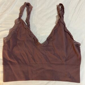 Bozzolo Brown Wireless Bralette with Adjustable Straps